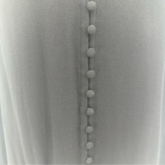 Soft Surroundings Button Down Poet Blouse Ruffle Cuffs Black Size PXS - Picture 7 of 12